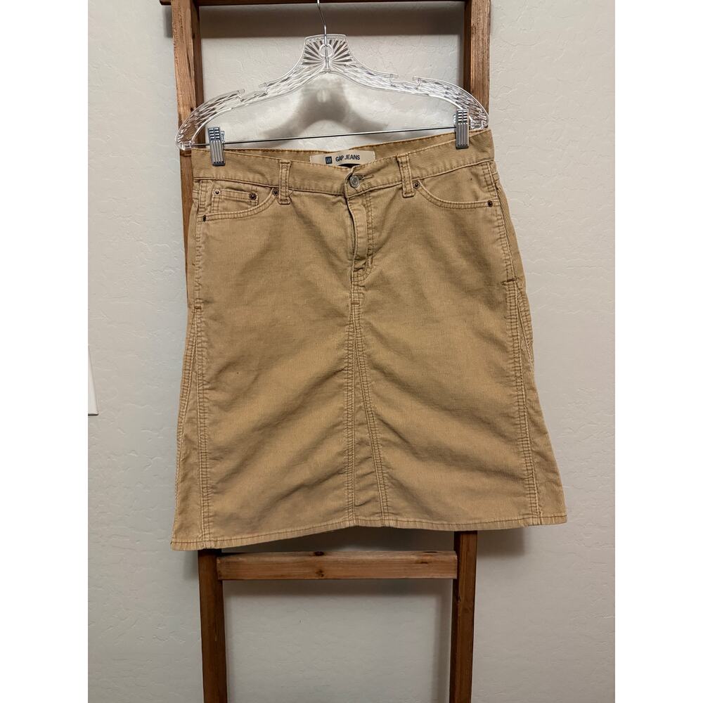 Gap- Tan Corduroy Skirt- 4